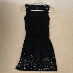 White House Black Market black studded dress